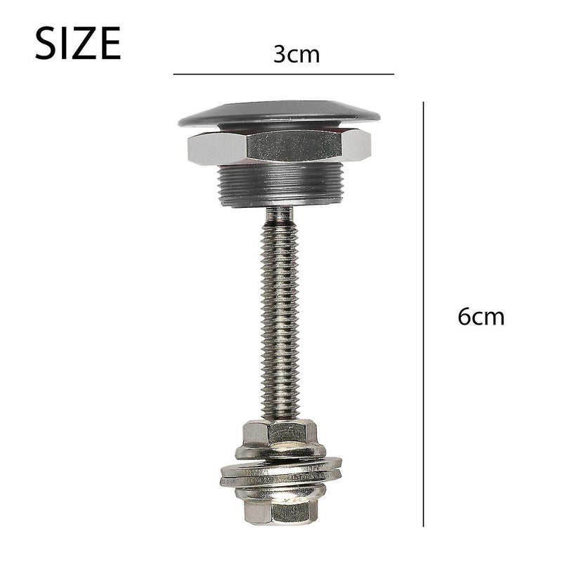 4 X Quick Release Push Hood Latch Button Car Pin Bonnet Lock Silver - Image 3