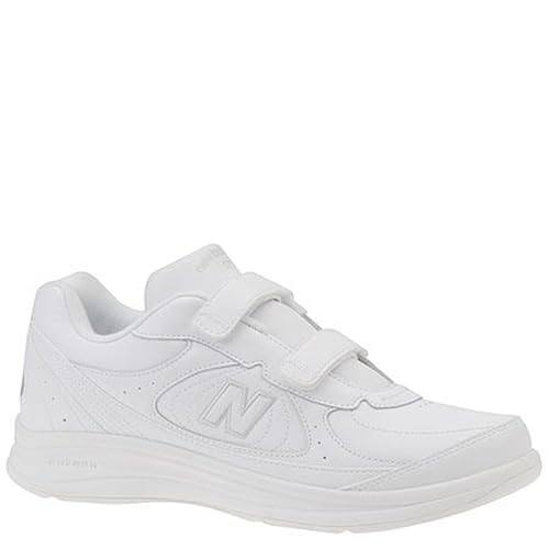 New Balance Men's 577 V1 Hook and Loop Shoe, White/White, 9 Wide - Image 2
