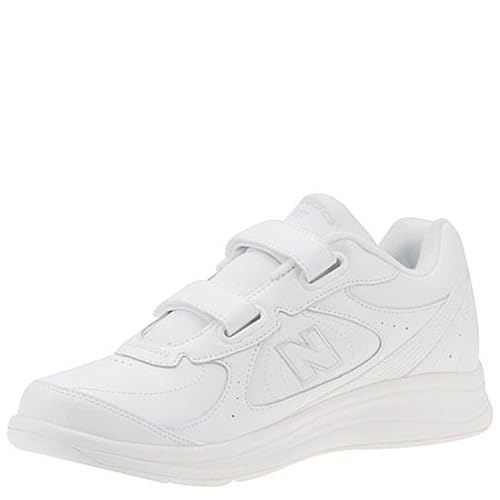 New Balance Men's 577 V1 Hook and Loop Shoe, White/White, 9 Wide - Image 5
