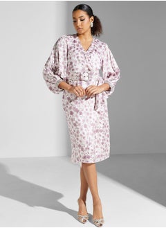 Montania Floral Printed Wrap Dress  - Image 4