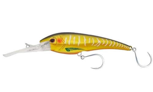 Nomad Design DTX Minnow 200 Heavy Duty SNK 8 Saltwater Fishing Lure with Autotune Deep Diving Minnow Lure Ideal for Tuna Wahoo Mackerel Trolls 12 KnotsGold Glow - Image 1