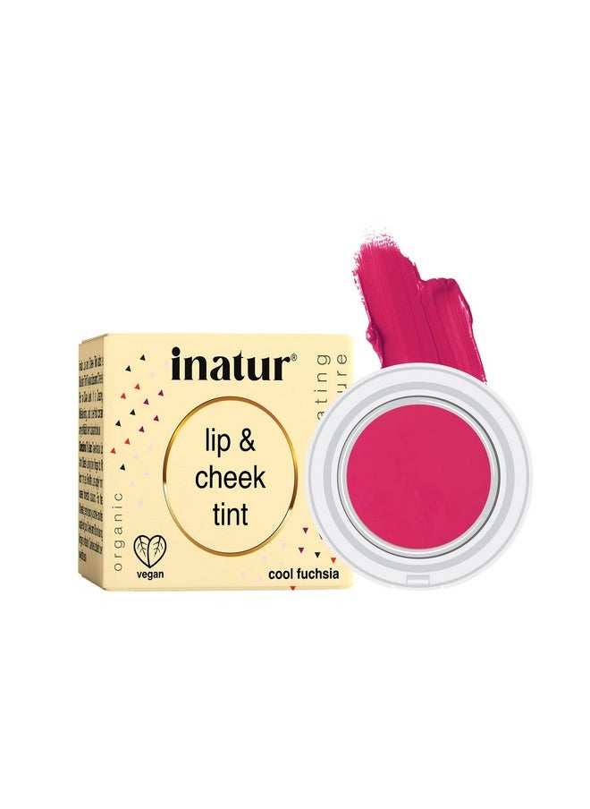 INATUR Cool Fushia Lip & Cheek Tint Natural And Organic Vegan And Crueltyfree Hydrates And Nourishes Dry Lips Longlasting Water Proof  - Image 1