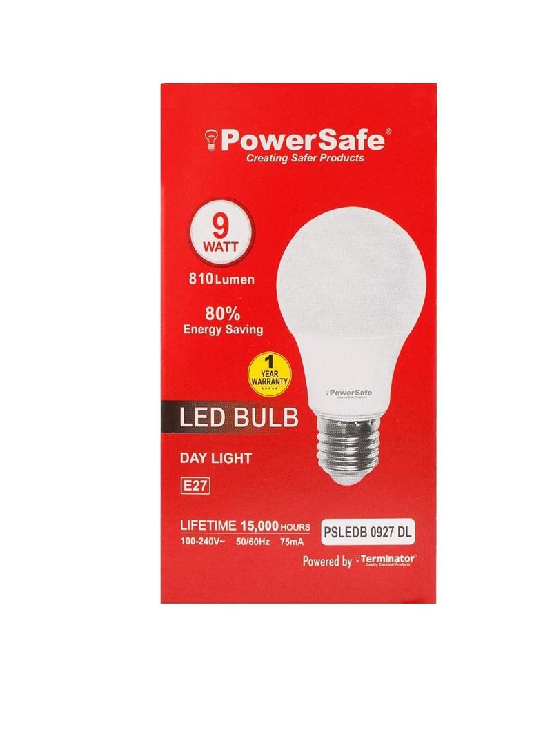 باور سيف PowerSafe موفر للطاقة 9W LED لمبة 810 Lumen Day Light E27 مع حماية من اندفاع التيار حزمة من 10 - Image 3