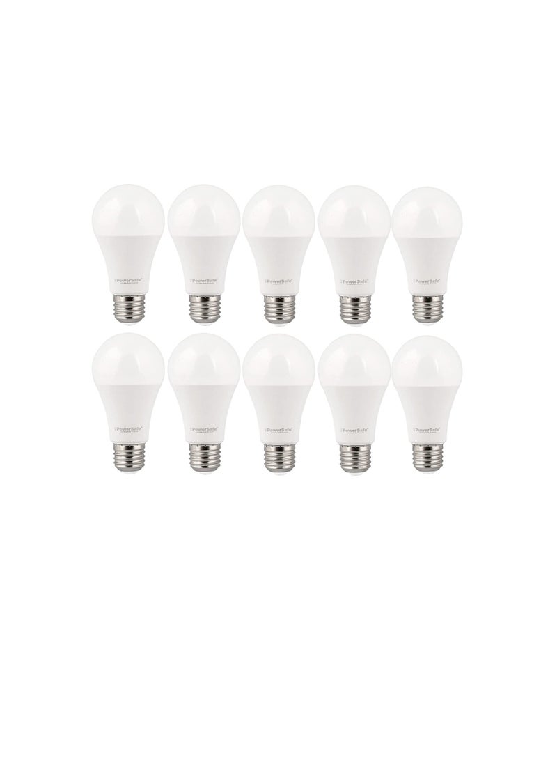 باور سيف PowerSafe موفر للطاقة 9W LED لمبة 810 Lumen Day Light E27 مع حماية من اندفاع التيار حزمة من 10 - Image 1