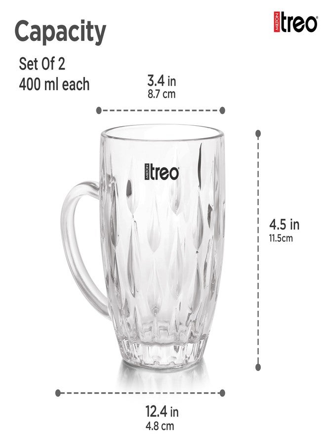 تريو أكواب تريو من ميلتون لينوكس للبيرة والعصير والموكتيلات | مقاومة للخدش وسهلة التنظيف | آمنة للغسل في غسالة الأطباق | شفافة | طقم من كوبين، سعة كل كوب 400 مل - Image 5