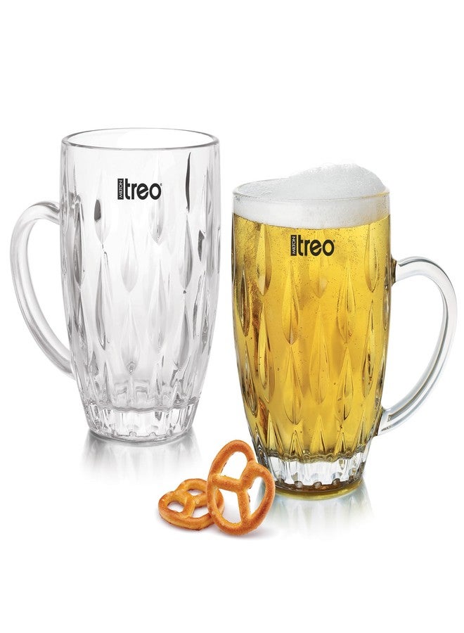 تريو أكواب تريو من ميلتون لينوكس للبيرة والعصير والموكتيلات | مقاومة للخدش وسهلة التنظيف | آمنة للغسل في غسالة الأطباق | شفافة | طقم من كوبين، سعة كل كوب 400 مل - Image 1