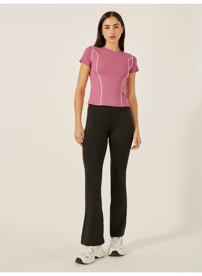 Styli Styli Active Pack of 2 - Contrast Stitch Short Sleeve Top  - Image 3