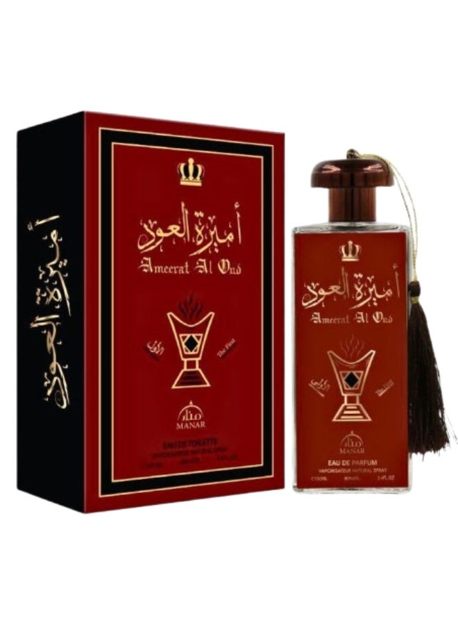 manar 2 Pieces Ameerat Al Oud Perfume 100ML - Image 2