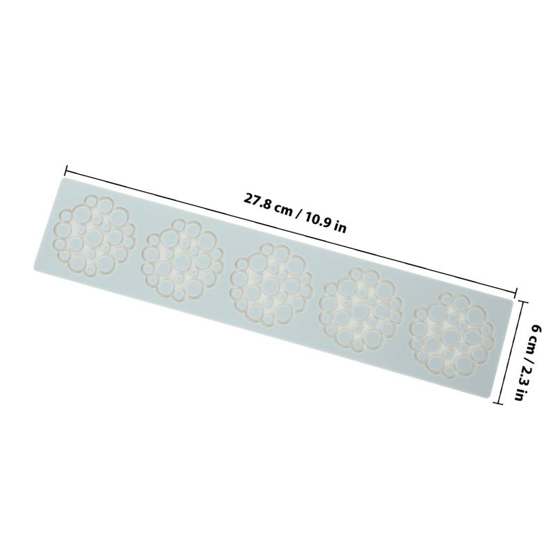 Food Grade Silicone Fondant Mold 5 Cavity Cake Baking Tool For DIY Dessert Decoration - Image 3