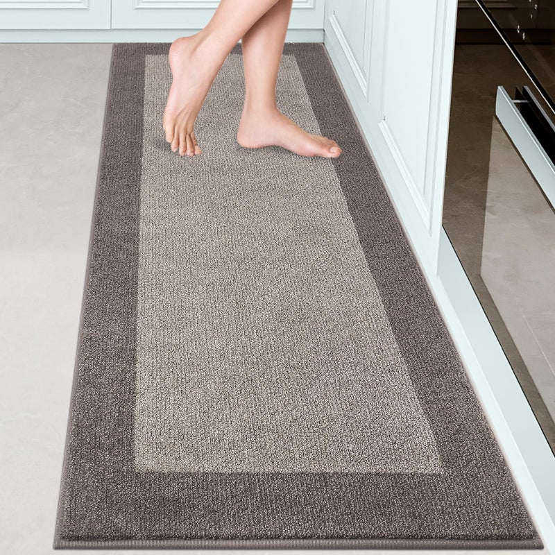 DOMUSTEX Machine Washable Kitchen Rug 24" x 70", Non Slip Kitchen Mat for Floor, Absorbent Entrance Runner Rug for Bedroom, Hallway, Bathroom, Door (Roll Packing) - Image 1