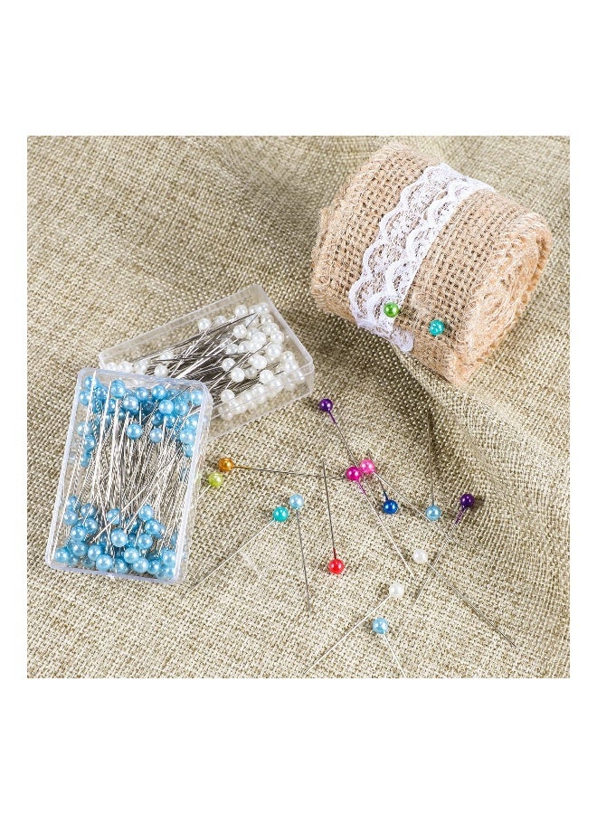 1200 Pieces Multicolor Head Pins, Straight Pins Jewelry Decoration Pins Dressmaker Pins Assorted Colors Sewing Pins Crafting Pins for Dressmaker Jewelry Decoration Sewing Projects(1.57inch) - Image 1