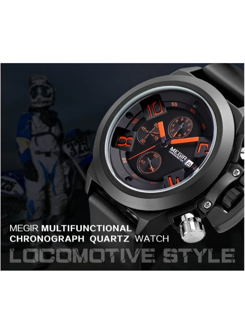 MEGIR Men's Watches Top Brand Luxury Big Dial Quartz Watch Men Waterproof Chronograph Sports Wristwatch Relogio Masculino - Image 3