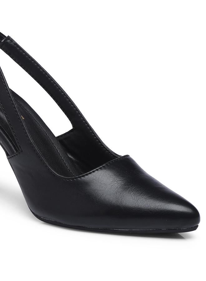 GNIST GNIST Plain Pointed Toe Stiletto Heel Slingback Shoes  - Image 3