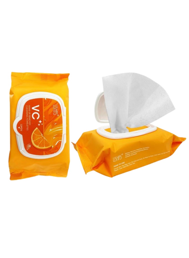 Ushas 30-Pack vitamin c Infused Makeup Remover Wipes  - Image 2