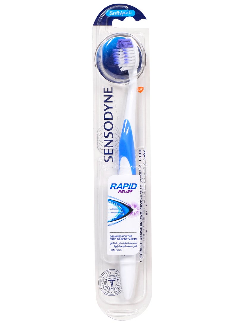 سنسوداين فرشاة أسنان للأسنان الحساسة بمفعول سريع وشعيراتٍ ناعمة متعدد الألوان