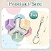 DEARIDAP 2 Pcs Cube Keyboard Fidget Toy Keyboard Keychain Decompression Toys Push Bubble Button Sensory Gifts for Stress and Anxiety Relieve Macaron Colors - Image 4