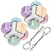 DEARIDAP 2 Pcs Cube Keyboard Fidget Toy Keyboard Keychain Decompression Toys Push Bubble Button Sensory Gifts for Stress and Anxiety Relieve Macaron Colors - Image 2