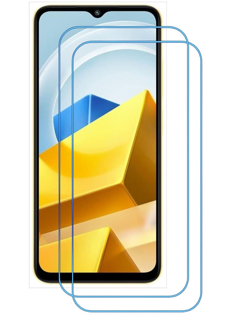 ACLIX 2 Pieces Antistatic ESD Dustproof Premium Quality High Definition Clear Tempered Glass Screen Protector Designed For Xiaomi Poco M5 - Image 1