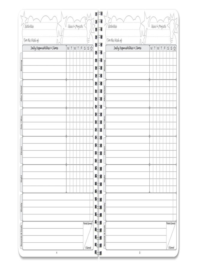 BookFactory Chore Journal and Planner Daily Chores Chart and Accountability Tracker - Wire-O, 100 Pages, 6'' x 9'' (Made in USA) - Image 4