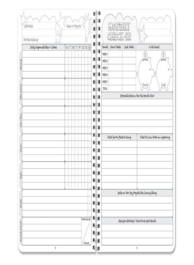 BookFactory Chore Journal and Planner Daily Chores Chart and Accountability Tracker - Wire-O, 100 Pages, 6'' x 9'' (Made in USA) - Image 5