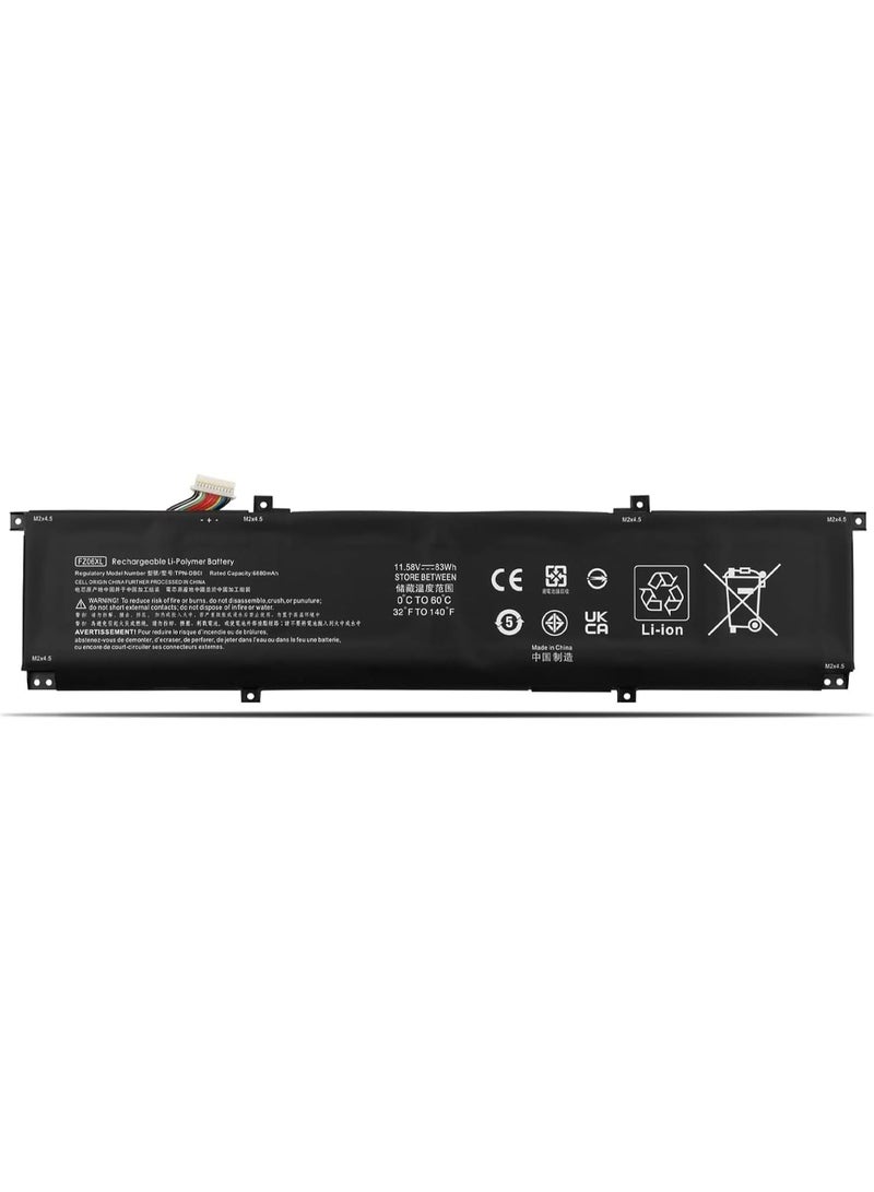 Terabyte FZ06XL Laptop Battery Compatible with HP Envy16-H0787NR Envy 16-H0000TX 16-H0011TX 16-H0000NE 16-H0795NG Spectre X360 2-in-1 16-F0035NR M47636-2C1 M47636-2D1 M48025-005 TPN-DB0I - Image 1