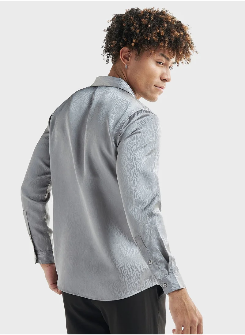 فاف Textured Regular Fit Shirt