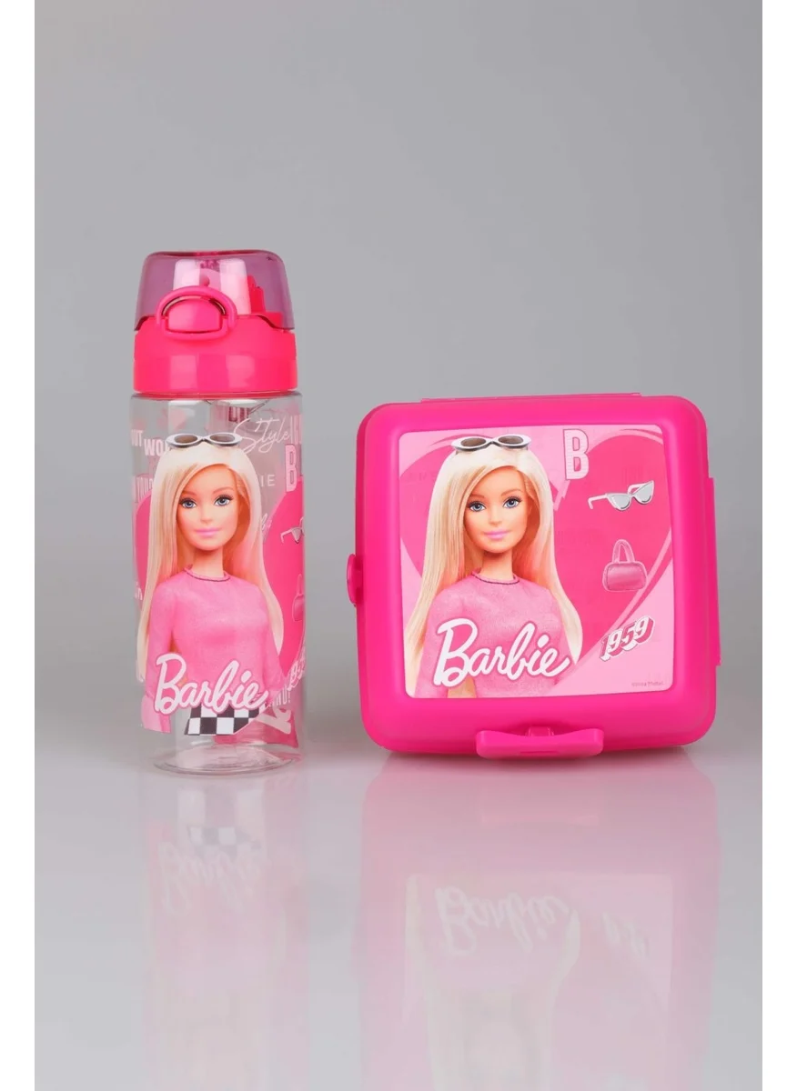 Barbie Dekomus New Season Licensed Toothbrush Box, Tritan Water Bottle and 2-Layer Lunch Box Dinner Set