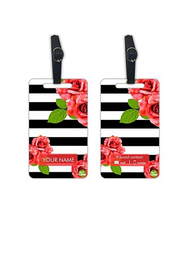 Nutcase Personalized Metal Luggage Travel Baggage Tags from Nutcase - Set of 2 Tags - Flowers