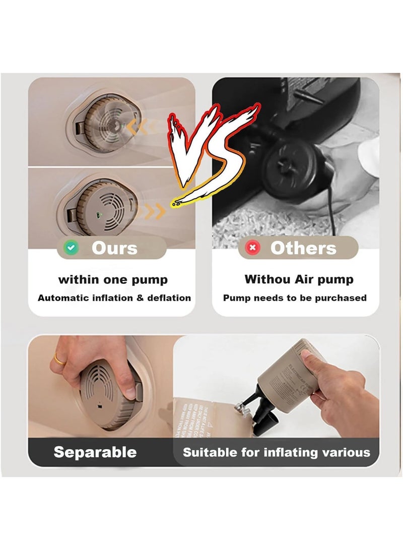 Air Mattress, Portable Inflatable Air Mattress for Camping & Guest, Anti-leak Blow Up Mattress with Soft Flocked Top and Carrying Bag for Camping, Home, Indoor (Single Inflatable Bed) - Image 4