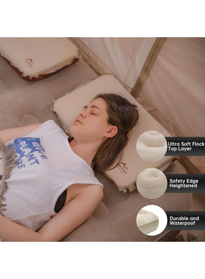 Air Mattress, Portable Inflatable Air Mattress for Camping & Guest, Anti-leak Blow Up Mattress with Soft Flocked Top and Carrying Bag for Camping, Home, Indoor (Single Inflatable Bed) - Image 5