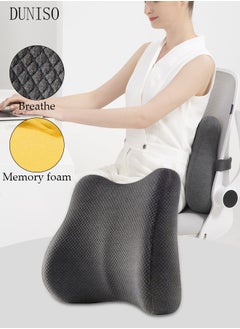 Lumbar Support Pillow Car Back Support Lumbar Support Pillow for Office Chair Back Support Pillow Recliner Memory Foam Back Cushion for Back Pain Relief Improve Posture Memory Foam Cushion