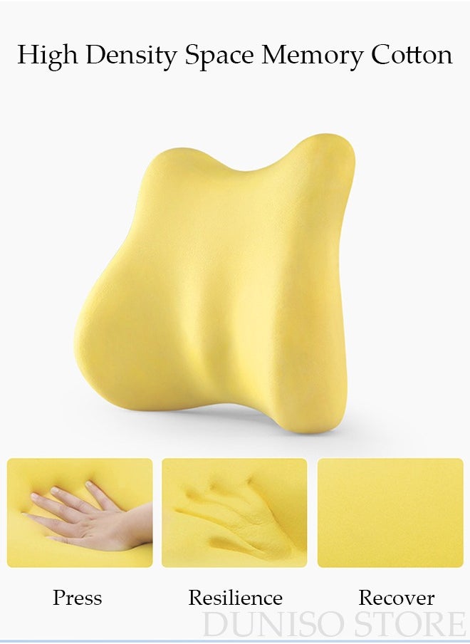DUNISO - Lumbar Support Pillow Car Back Support Lumbar Support Pillow for Office Chair Back Support Pillow Recliner Memory Foam Back Cushion for Back Pain Relief Improve Posture Memory Foam Cushion - Image 1