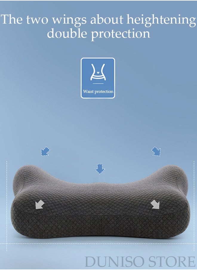 DUNISO - Lumbar Support Pillow Car Back Support Lumbar Support Pillow for Office Chair Back Support Pillow Recliner Memory Foam Back Cushion for Back Pain Relief Improve Posture Memory Foam Cushion - Image 1