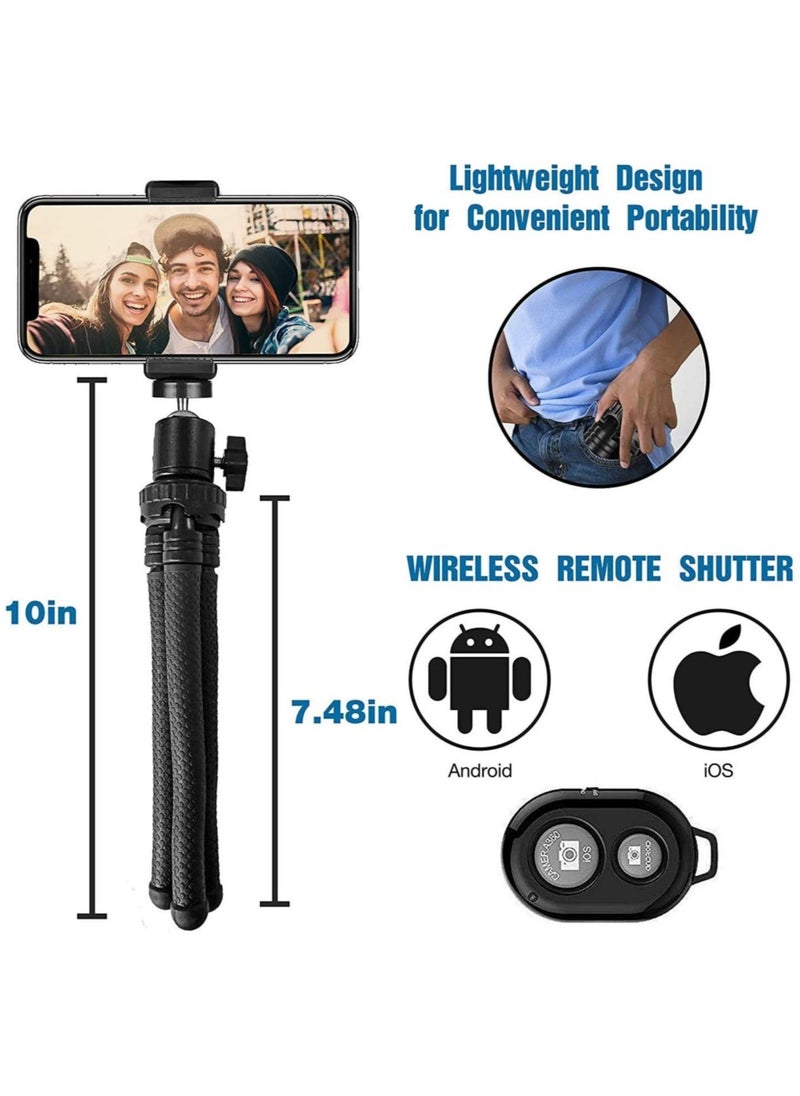 Premium Flexible Phone Tripod with Wireless Remote, Mini Tripod Stand for Camera GoPro/Mobile - Image 4
