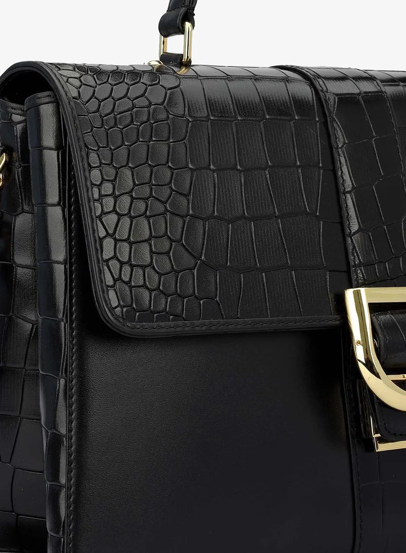 Da Milano black Fresco Top Handle Bag (M) for Women | Best Price UAE