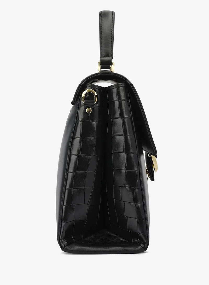 Da Milano black Fresco Top Handle Bag (M) for Women | Best Price UAE
