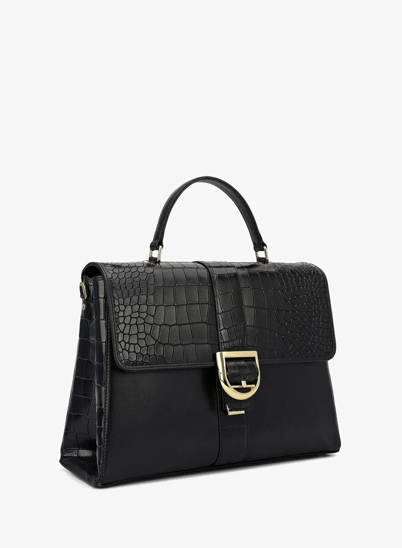 Da Milano black Fresco Top Handle Bag (M) for Women | Best Price UAE