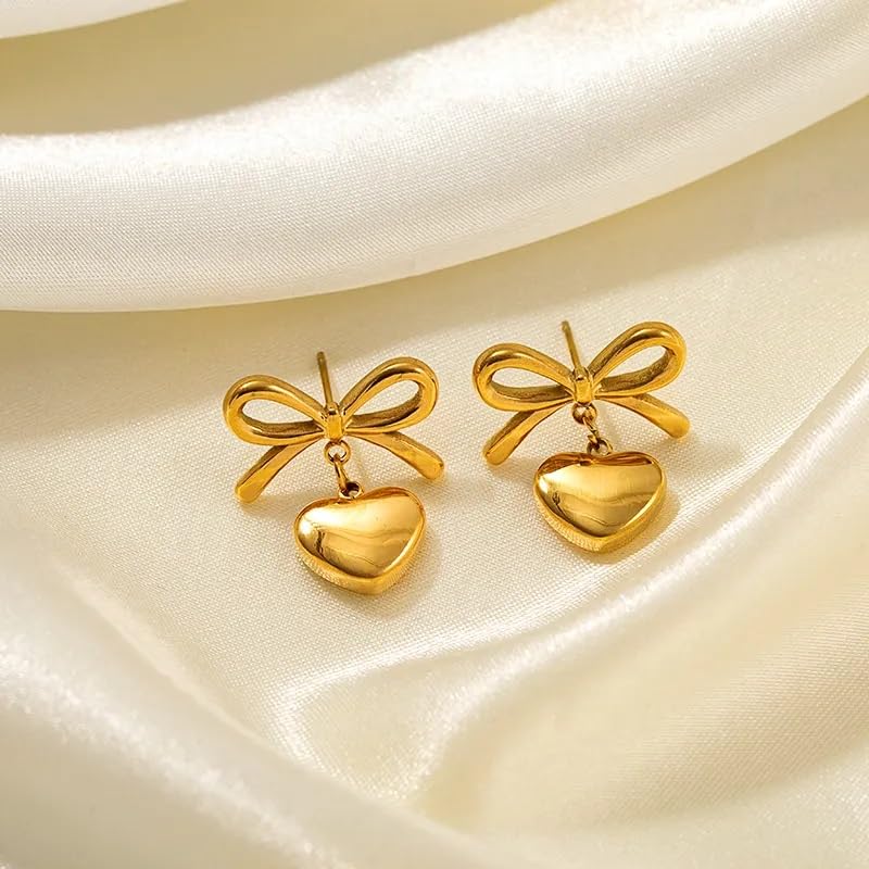 MEENAZ earrings for women fashion studs earrings for women anti tarnish gold ear rings stainless steel korean bali Gold Hoop Earrings | Combo design Jewellery Celebrity Inspired earrings set for womens - Image 4