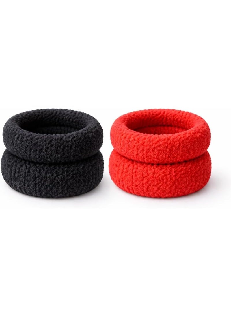 2-Piece Elastic Hair Ties for Women, Assorted Colors - Image 2