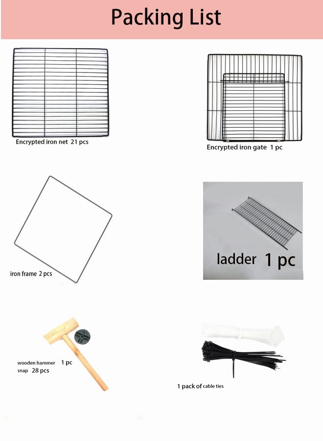Generic Large Cat Cage Detachable Metal Animal Kennel Box Indoor DIY Pet Fence Collapsible Yard Fence Cage Great for 1-3 Cats, Turtles, Hamsters, Ferrets Small Animals  - Image 3