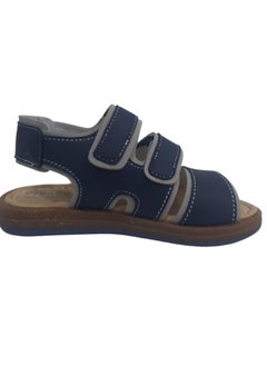 VIVARO Kids Shoes Summer Sandal Blue Open Toe with Special Footbed Made with Arc and Hygiene leather for all-day for Boys Children  - Image 1