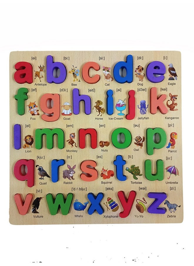 Seven Moon - Seven Moon Preschool Early Learning 3D Wooden Board for Kids, Educational Peg Puzzle Activity Toy Gift for 3+ Boys & Girls (a - z Capital Alphabets with Symbols) - Image 1