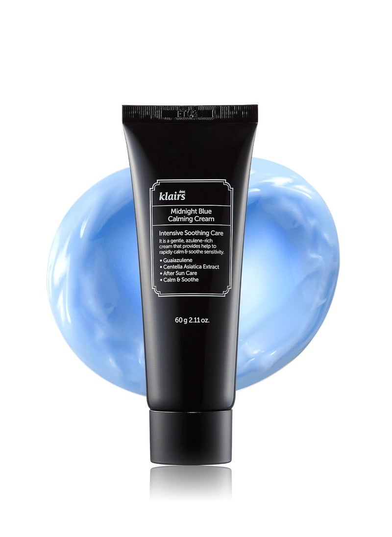 DearKlairs DearKlairs Midnight Blue Calming Cream, Soothing, Redness Relief Moisturizer, Hydrating, Fast Absorbing, Light Texture for Easy Use, For Oily Skin, Sensitive Skin Friendly (2 Ounce (Pack of 1)) 