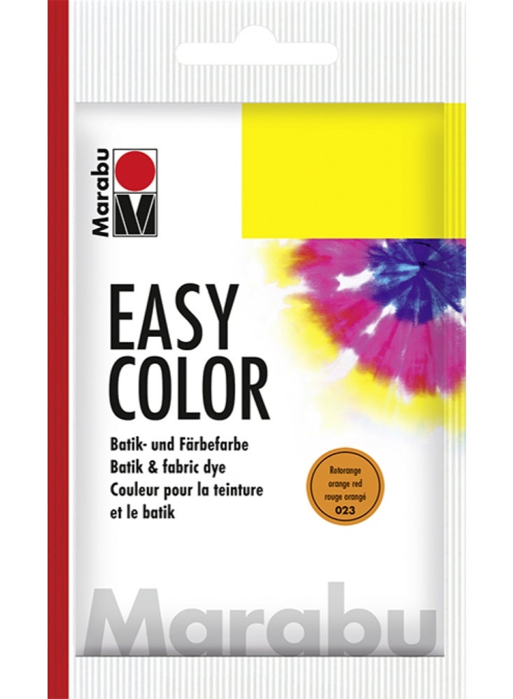 Easy Color Batik And Fabric Dye 023 Red Orange 25 G