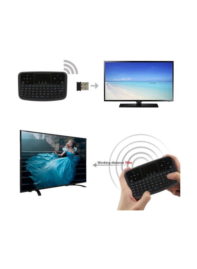 نيبمينينت لوحة مفاتيح لاسلكية بلوحة لمس أسود - Image 3