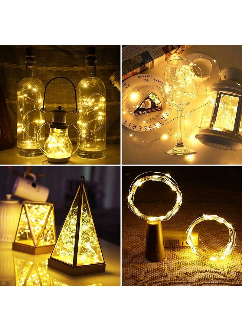 Desidiya - Desidiya 20 LED Wine Bottle Cork Copper Wire String Lights 2M Battery Operated Pack of 1 - Image 1
