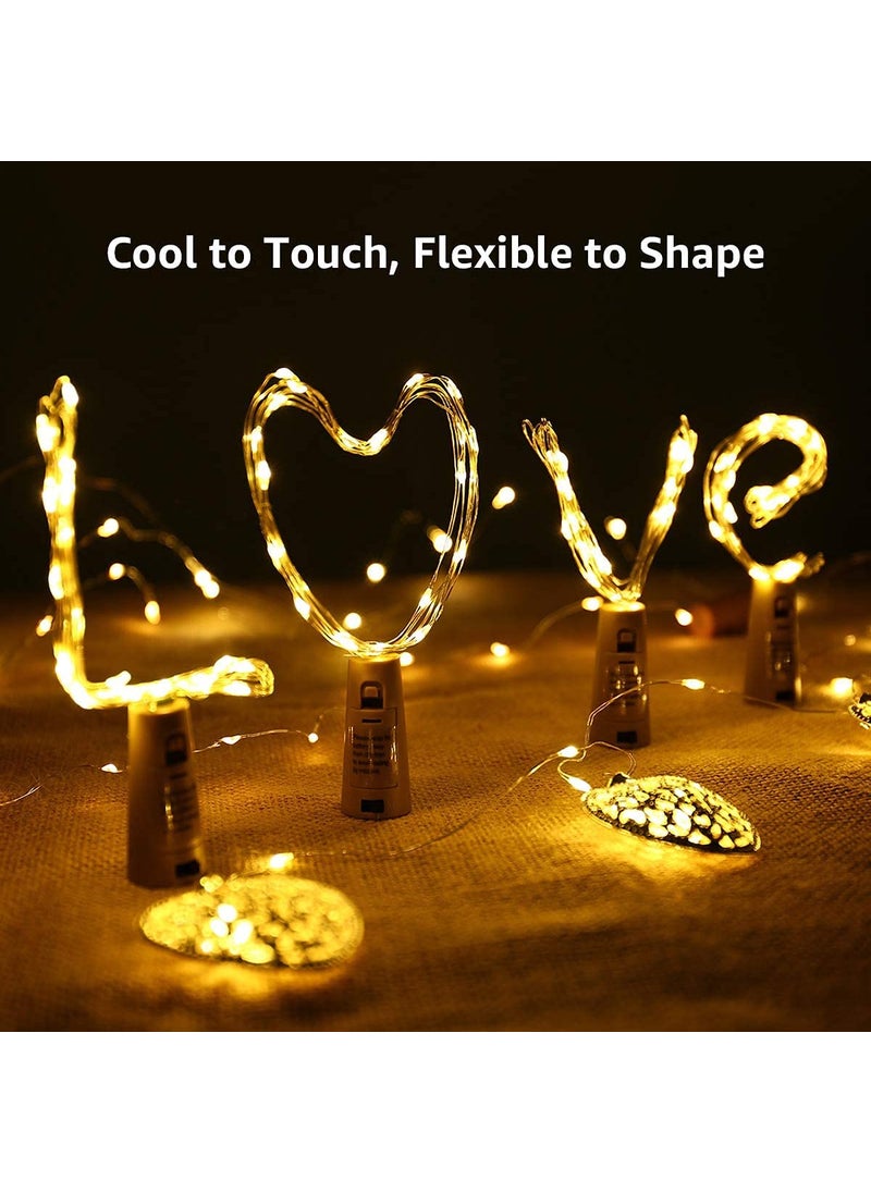 Desidiya - Desidiya 20 LED Wine Bottle Cork Copper Wire String Lights 2M Battery Operated Pack of 1 - Image 1