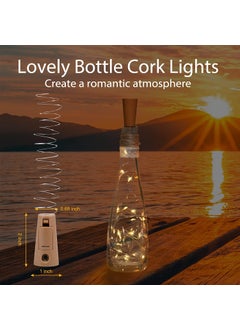 Desidiya Desidiya 20 LED Wine Bottle Cork Copper Wire String Lights 2M Battery Operated Pack of 1  - Image 3