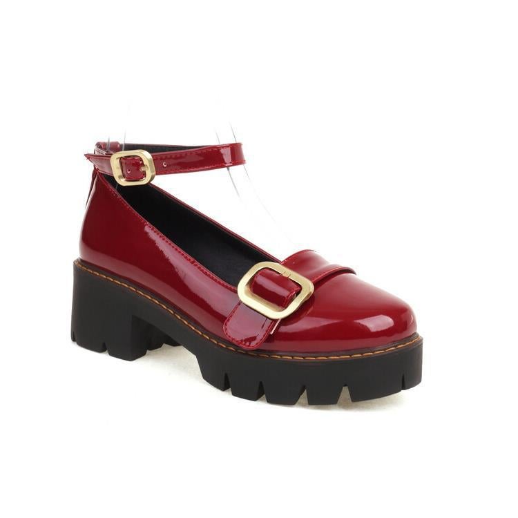 Dropshopping New Products 2022 34-43 Yards Round Head Buckle Solid Color Shoes - Image 5