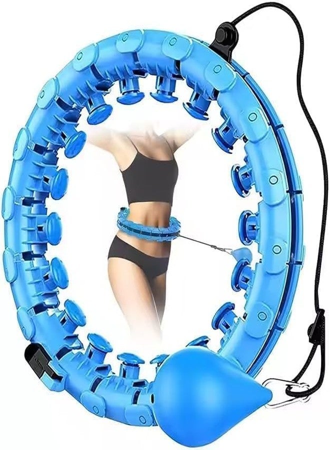 PRITASHA 360 Degree Sports Adjustable 24 Detachable Knots Massage Yoga Fitness Hula Hoop with Adjustable Weights, Auto-Spinning Ball, Fitness Exercise Hoop,with Pain Relief Belt,Body Measuring Tape - Image 2